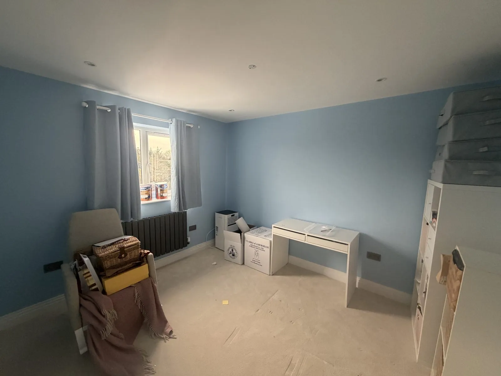 Blue bedroom repaint