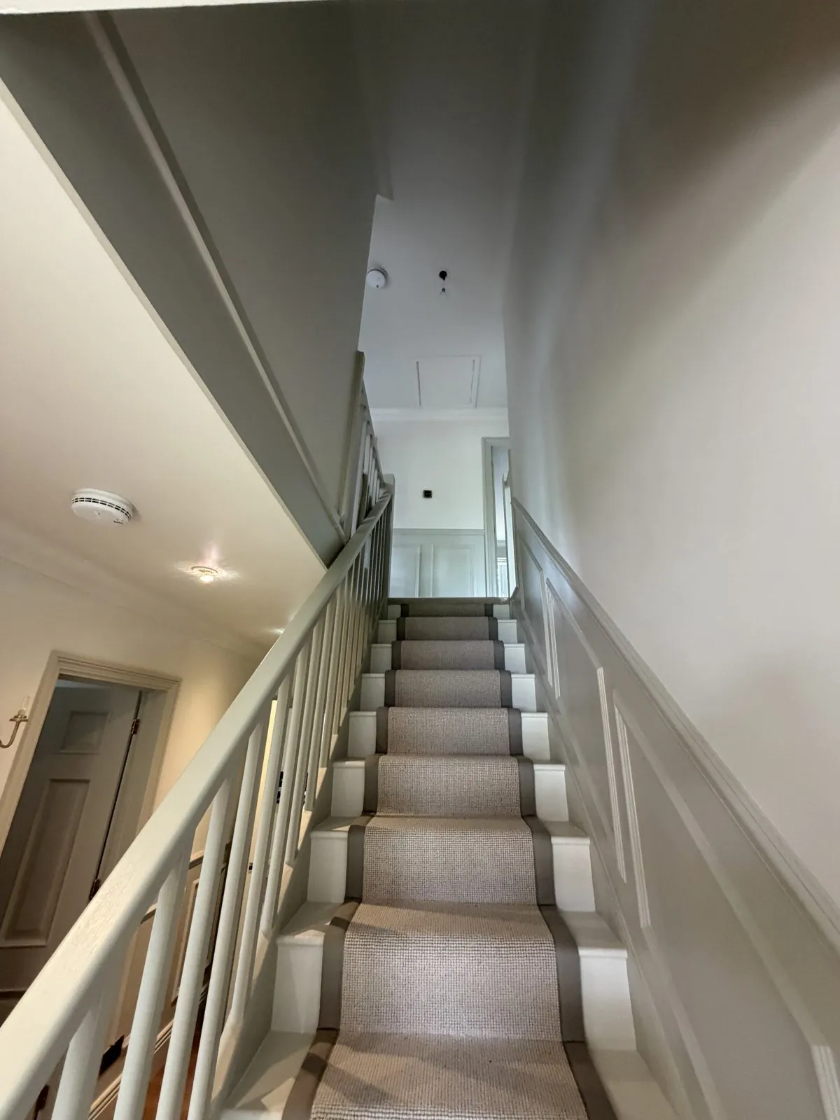 Painted staircase and hallway